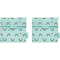 Roll'Eat Snack'n'Go Icons Panda - Herbruikbaar Boterhamzakje en Snackverpakking - Sluiting met klittenband - BPA-vrij - Waterdichte binnenlaag - Wasbaar tot 60°C - 2 stuks
