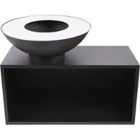 RedFire Onyx Tafel Barbecue met houtopslag 80cm zwart