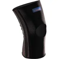 Thuasne Neopreen Kniebandage met Baleinen - Maat: Medium (knie omvang over de knieschijf: 34-36 cm) - Zwart