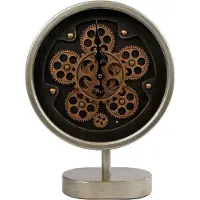 Coppens Radarklok "Stefan" op voet zwart/goud metaal 30x10x42cm |