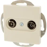 JUNG AS500 Radio/TV Wandcontactdoos - Inbouw - Crème