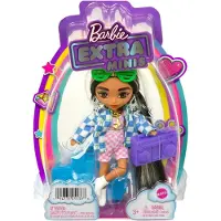 Barbie Extra Minis-poppen #2 (ongeveer 14 cm) met kleding, accessoires en een poppenstandaard