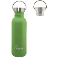Laken RVS fles Basic Steel Bottle 750ml Plastic Cap - Groen