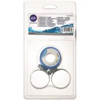 Gre Lot de 2 colliers de raccordement inox Ø 35/50 mm + téflon - Gré