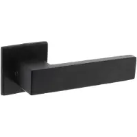 Intersteel Deurkruk Amsterdam op vierkant rozet - RVS/mat zwart