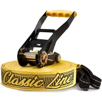 Gibbon Slacklines - Classicline XL - Slackline 25 m - 5 cm, geel