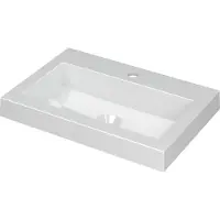 Ink Dock wastafel Polystone met 1 kraangat 6x60x40cm Glans wit