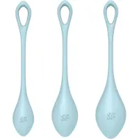 Satisfyer Yoni Power 2 - geishaballen set - 3-delig - blauw