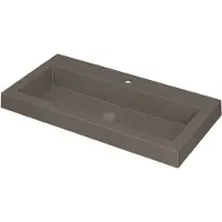 Ink Dock Meubelwastafel 80x40cm Quartz - 1 Kraangat - Beton - 8718835048884 - Rechthoekig - Wastafels, Meubelwastafels