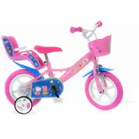 Dino Bikes Peppa Pig 12-inch fiets, roze, voor jongens en meisjes, 3-5 jaar