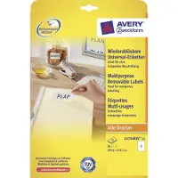 Avery Zweckform AVERY Universele etiketten afneembaar L4734REV-25 A4 Wit 199,6 x 143,5 mm 30 Vellen à 2 Etiketten