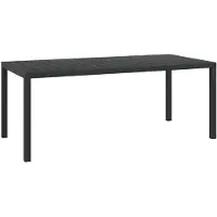 vidaXL Tuintafel 185x90x74 cm HKC aluminium zwart online kopen
