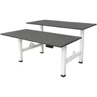 Ivol Elektrisch verstelbaar duo bureau - 160x80 cm - Two dual motor - Wit / Antraciet