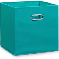 Blokker Set Van 3x Stuks Petrol Groene Opbergmandjes Kinderkamer 32 X 32 Cm - Opbergmanden