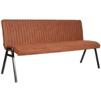 Label51 Eetkamerbank Matz - Cognac - Microfiber - 175 cm