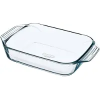 Pyrex 2x Rechthoekige glazen ovenschaal 3,8 liter 39 x 26 x 6,5 cm - Ovenschalen