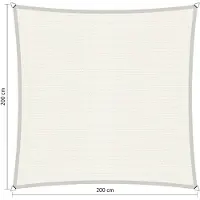 Shadow Comfort vierkant 2x2m Arctic White met Bevestigingsset