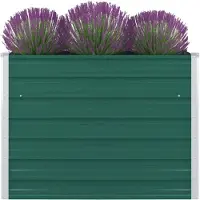 vidaXL Plantenbak verhoogd 100x100x77 cm gegalvaniseerd staal groen