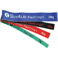 SVELTUS Set of 4 Elasti'ring 7 kg-10 kg-15 kg-20 kg Multi Expander