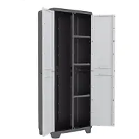 Keter Linear Utility Opbergkast - 68x173x39 cm - Grijs/Zwart