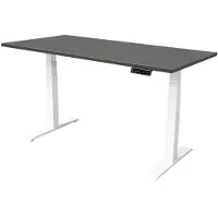 Ivol Elektrisch verstelbaar bureau - 160x80 cm - Dual motor - Wit / Antraciet