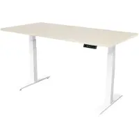 Sedero Elektrisch verstelbaar bureau - 180x80 cm - Dual motor - Wit / Licht eiken