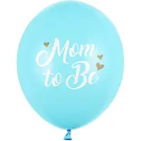 Party Deco Partydeco - Partydeco ballonnen - Mom to be blauw (50 stuks)