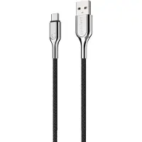 Cygnett Armoured Braided USB-A naar USB-C 60W oplaadkabel 2 meter - Zwart