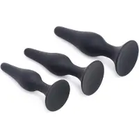 XR Brands 3-Delige Siliconen Anaal Plug Set