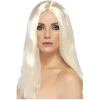 Smiffys Showbizz Pruik Blond lang