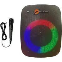 N-Gear LGP 4 Studio - Draadloze Bluetooth Party Speaker - Karaoke Set - 1 Microfoon - Discoverlichting