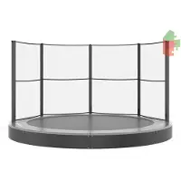 Akrobat Trampoline Half Veiligheidsnet - Geschikt voor Primus en Orbit - 430 cm - Rond - Set - Zwart