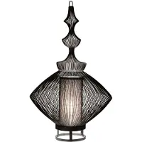 Forestier Tafellampe , Opium, Zwart, Woonkamer, Metaal, Designer
