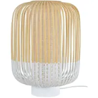 Forestier Design tafellamp Bamboo Light M, wit / opaal, Woon-/ Eetkamer, Bamboe, Design, tafellamp