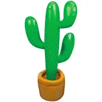 Henbrandt Cactus opblaasbaar - groen - mega - 170 cm - Mexicaans/Tropical thema feestartikelen