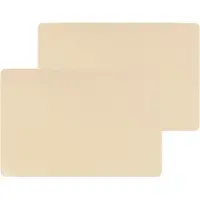Secret De Gourmet tafel placemat PU- Set van 4x stuks -leer/leer look - beige - 45 x 30 cm - Tafel onderleggers