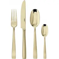 Sambonet - Bestekset 24-delig - Flat Champagne - RVS - Goudkleurig