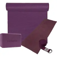 VirtuFit Premium Yoga Kit - 4-Delig - Mulberry