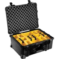 Peli 1564 Beschermkoffer Zwart met Verdelerset