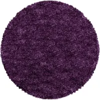 Muratap Pearl soft rond hoogpolig vloerkleed / lila- 200 cm rond