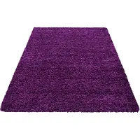 Muratap Basic shaggy vloerkleed paars hoogpolig- 240x340 cm