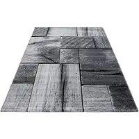 Muratap Parma design vloerkleed / grijs laagpolig- 80x150 cm