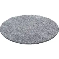 Muratap Basic rond shaggy vloerkleed licht hoogpolig- 120 cm rond