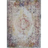 Muratap Picasso keshan vintage vloerkleed multi / beige laagpolig- 300x400