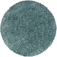 Muratap Monaco soft rond shaggy hoogpolig vloerkleed blauw / 80 cm rond