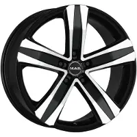 Mak Litá velg STONE 5, afmetingen 7.5x18, steek 5x114,3, ET 38, kleur: zwart, glanzend