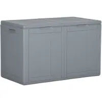 vidaXL Tuinbox 180 L PP houtlook grijs