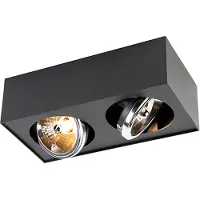 QAZQA Design spot zwart vierkant 2-lichts - Kaya