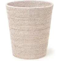 DECOR WALTHER Prullenbak Basket Rond Rattan Licht