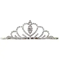 Cybershop Strass diadeem Elizabeth (zilver)